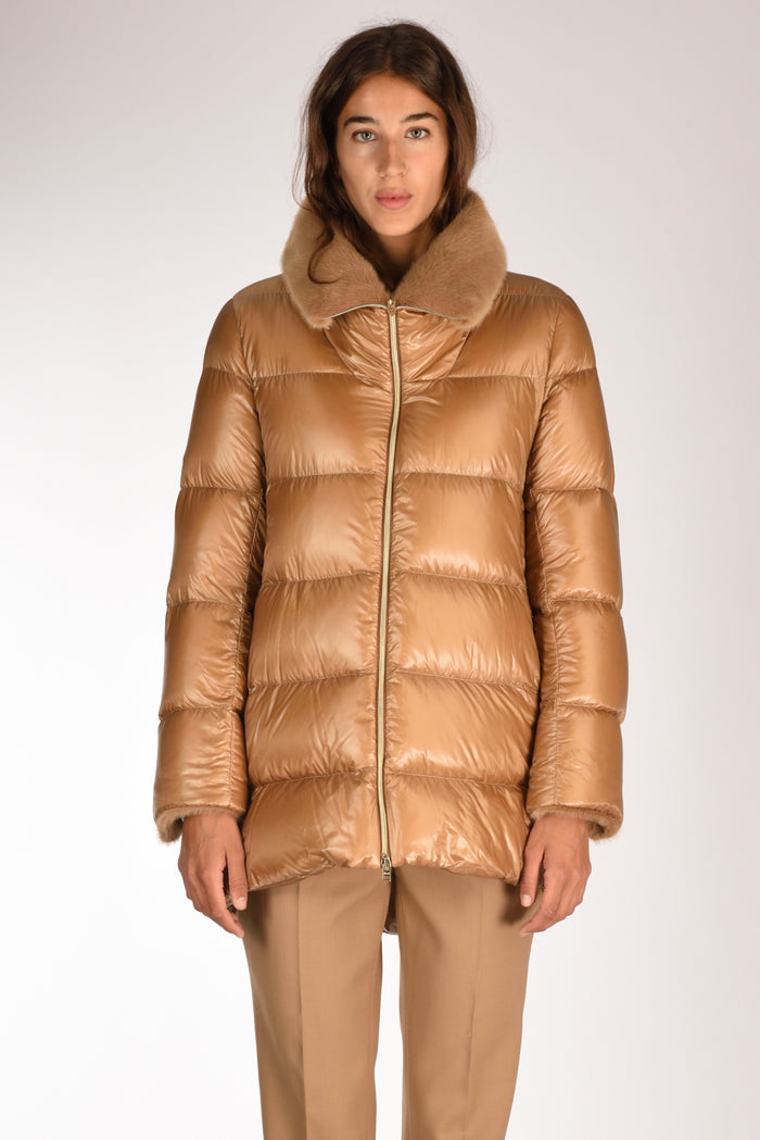 Herno Piumino Faux Fur Beige Cammello Donna - 2