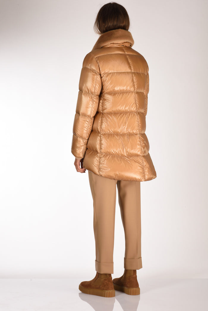 Herno Piumino Faux Fur Beige Cammello Donna - 5