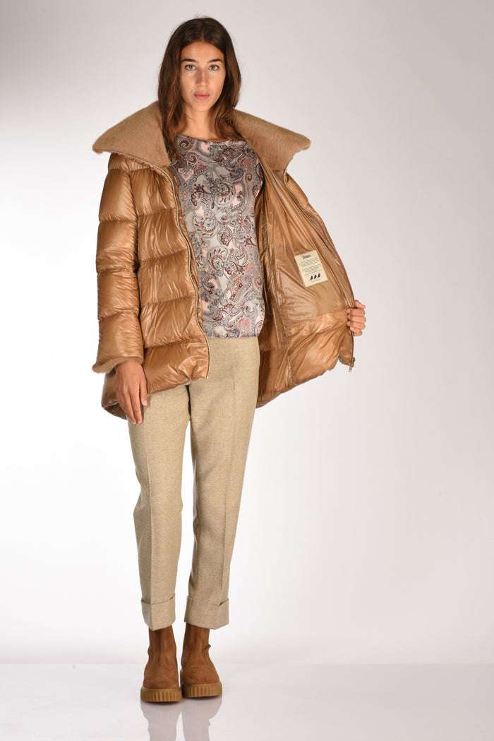 Herno Piumino Faux Fur Beige Cammello Donna - 6