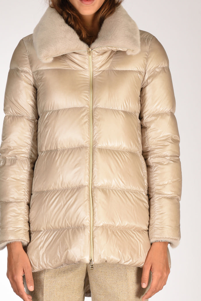 Herno Piumino Faux Fur Beige Donna - 3