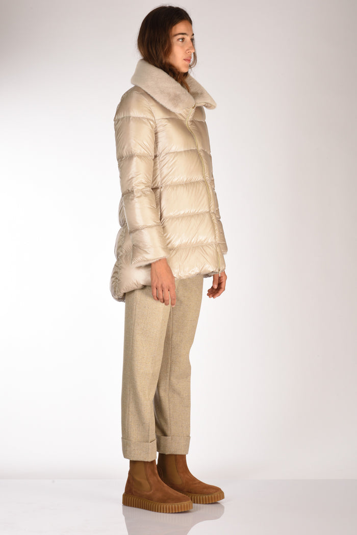 Herno Piumino Faux Fur Beige Donna - 4