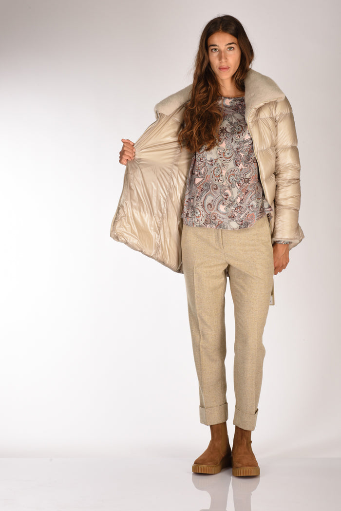 Herno Piumino Faux Fur Beige Donna - 6