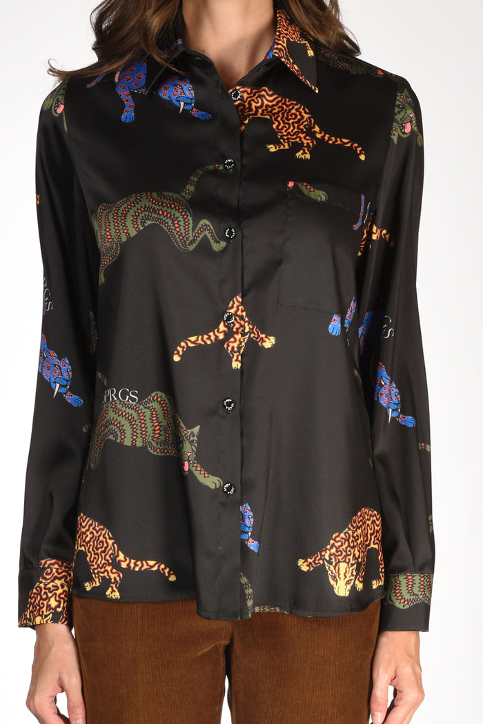 5 Progress Camicia Stampata Nero Donna - 3