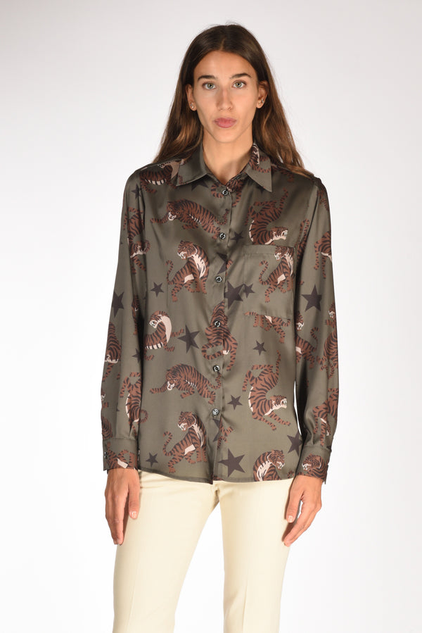 5 Progress Camicia Stampata Verde Donna
