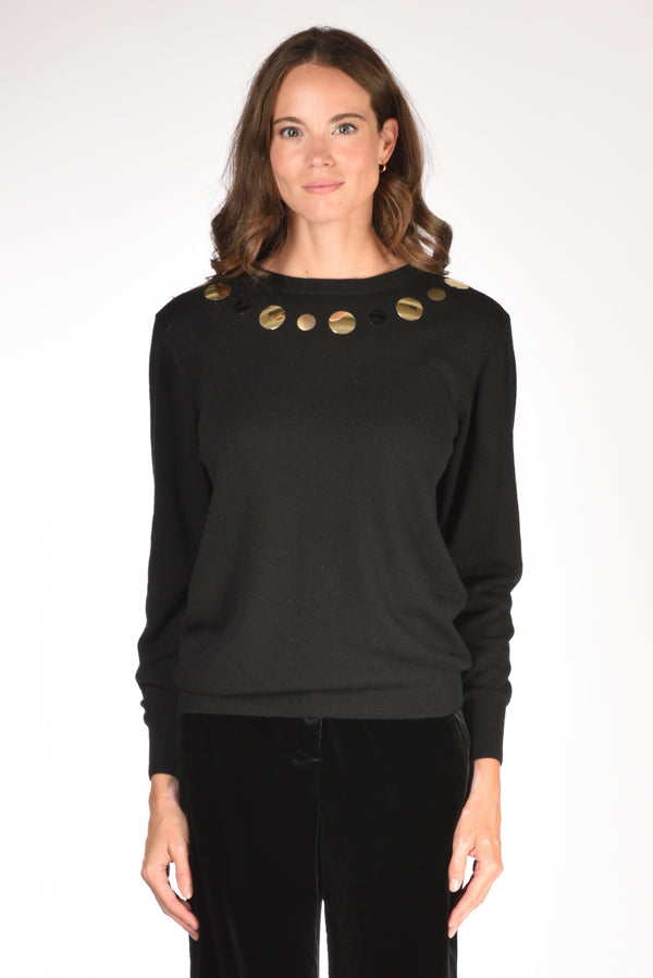 5 Progress Maglia Pois Nero Donna-2