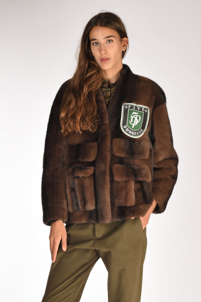 5 Progress Cappotto Ecofur Marrone Donna - 1