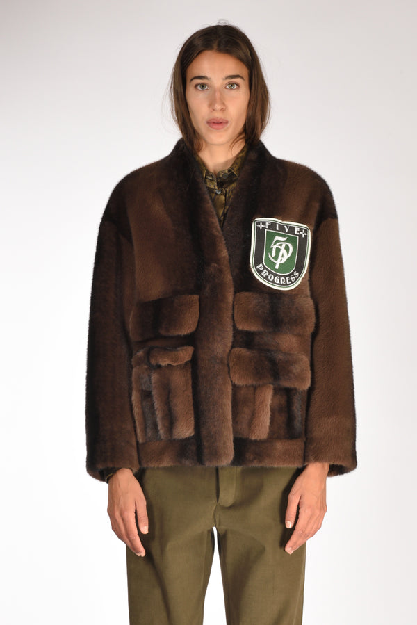 5 Progress Cappotto Ecofur Marrone Donna-2