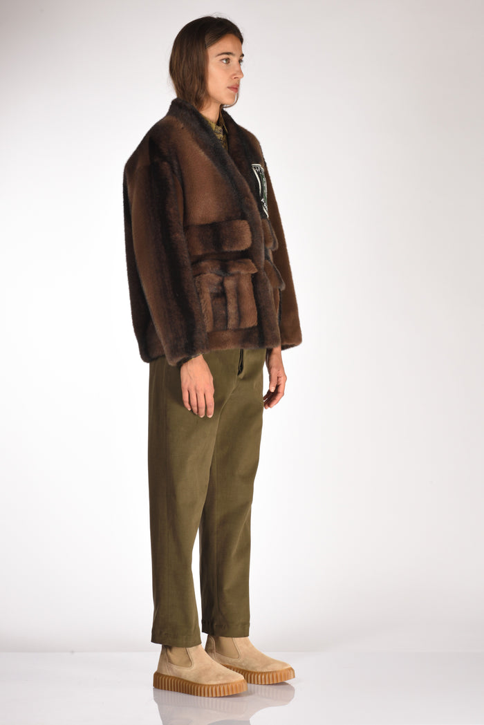 5 Progress Cappotto Ecofur Marrone Donna - 4