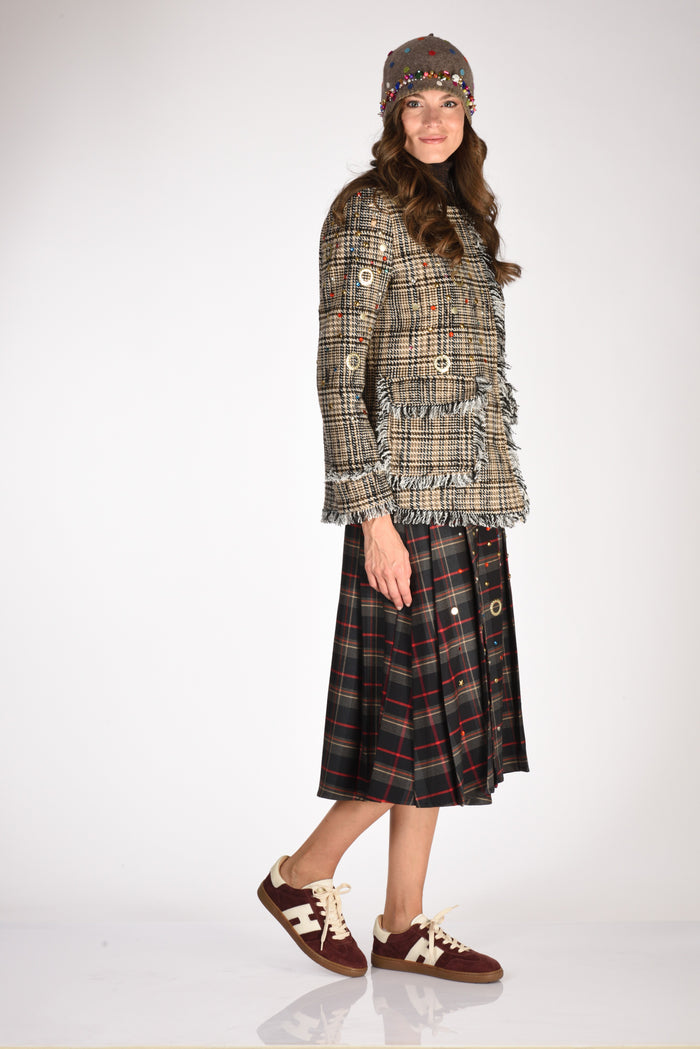 5 Progress Gonna Tartan Grigio/rosso/multicolor Donna - 1