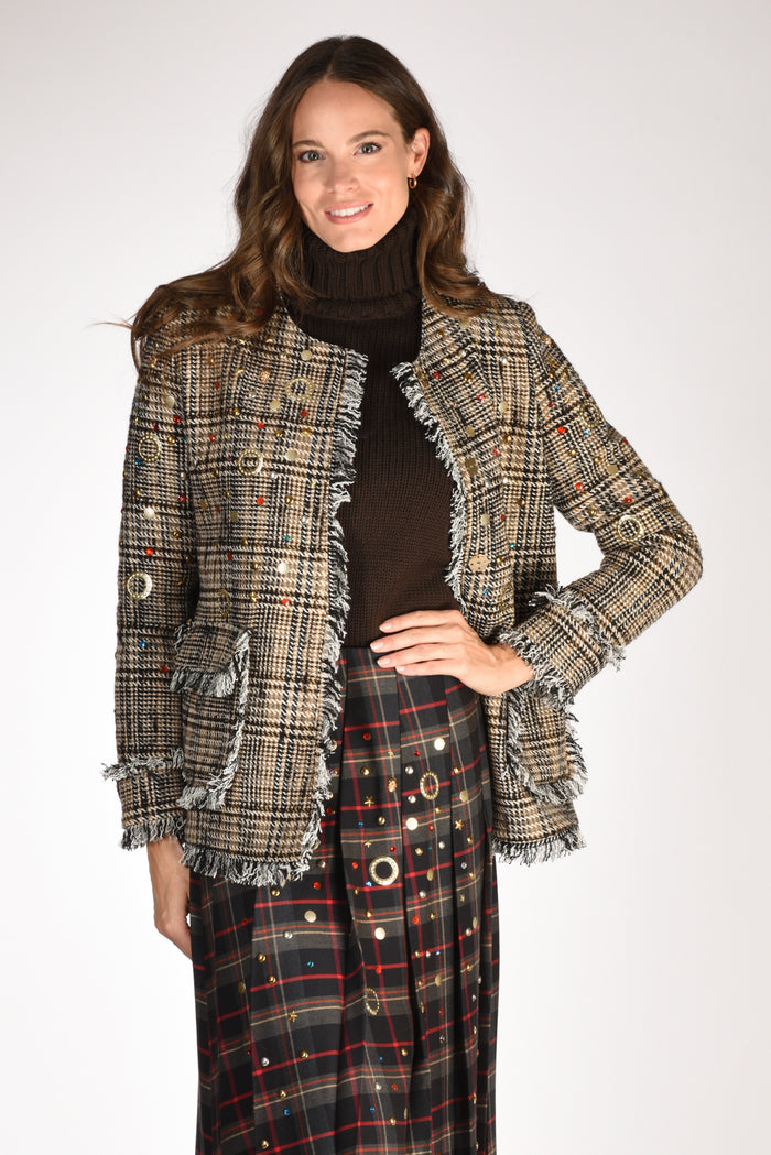 5 Progress Cappotto Galles Beige/nero/multicolore Donna - 1