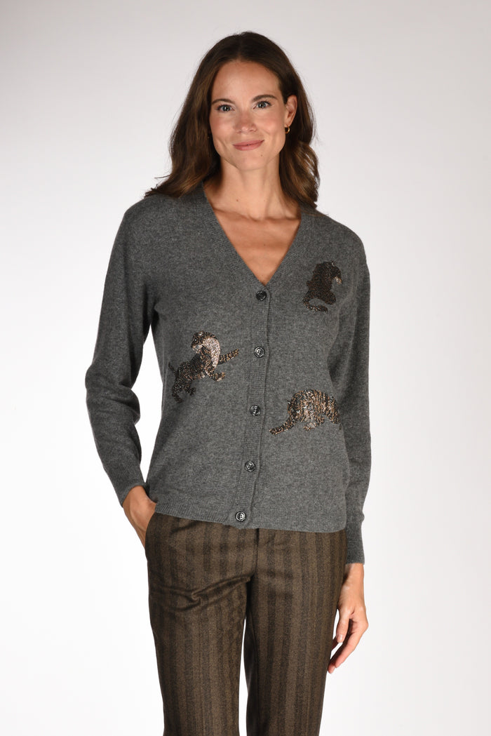 5 Progress Cardigan Grigio Donna - 1