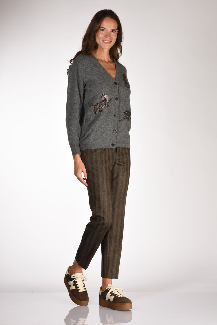 5 Progress Cardigan Grigio Donna - 4