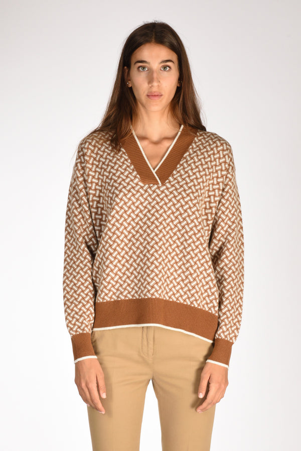 Drumohr Maglia Beige/bianco Donna-2