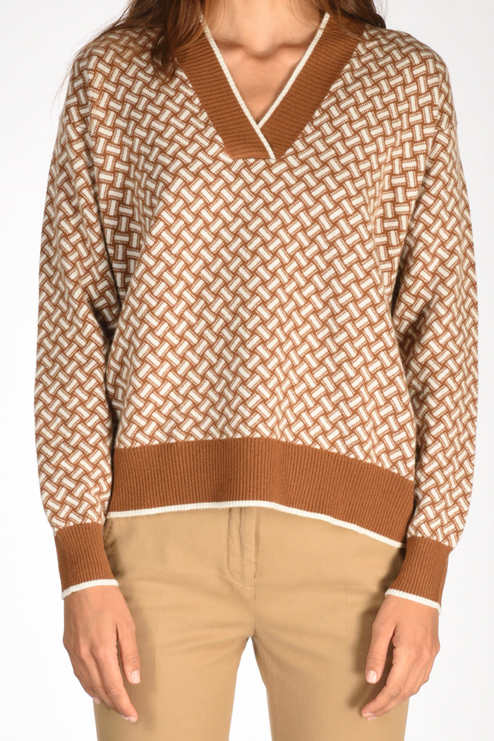 Drumohr Maglia Beige/bianco Donna - 3