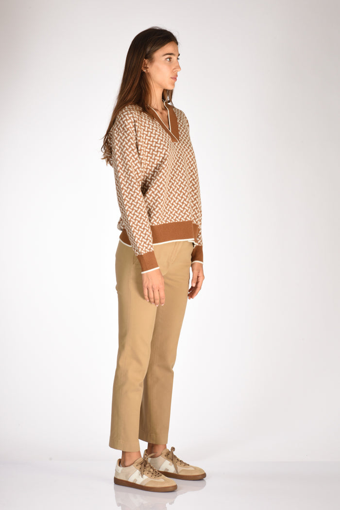 Drumohr Maglia Beige/bianco Donna - 4