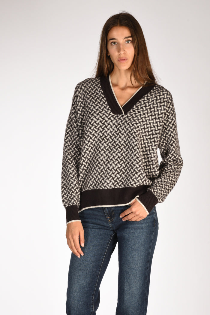 Drumohr Maglia Marrone/beige Donna - 1