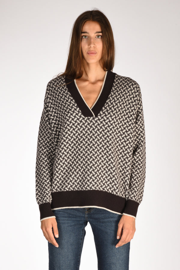 Drumohr Maglia Marrone/beige Donna-2