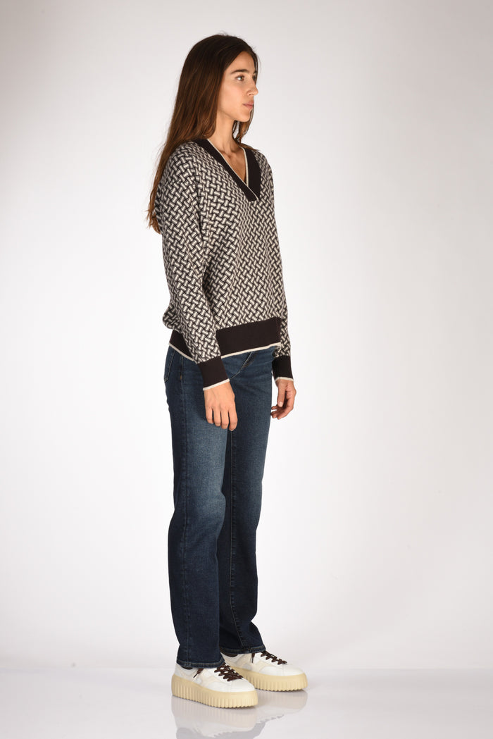Drumohr Maglia Marrone/beige Donna - 4