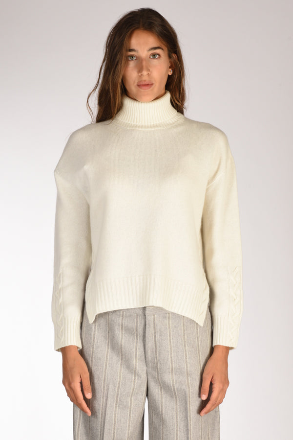 Drumohr Dolcevita Trecce Bianco Latte Donna-2