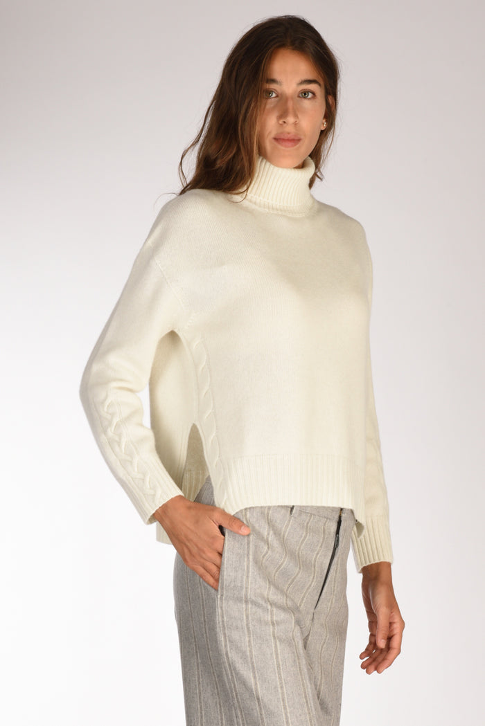 Drumohr Dolcevita Trecce Bianco Latte Donna - 3