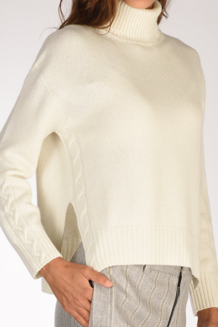 Drumohr Dolcevita Trecce Bianco Latte Donna - 4