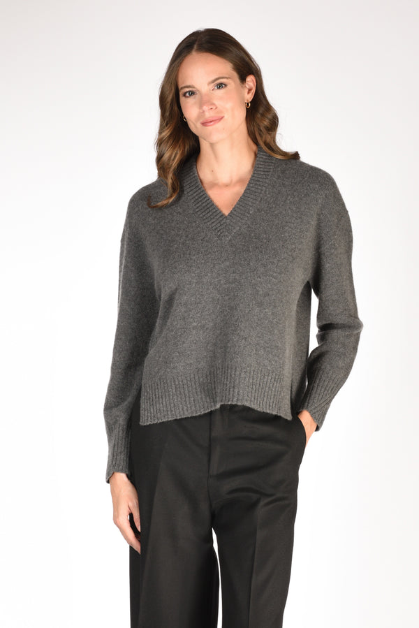 Drumohr Maglia V Grigio Donna