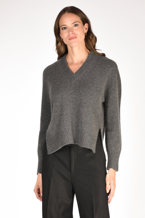 Drumohr Maglia V Grigio Donna-2