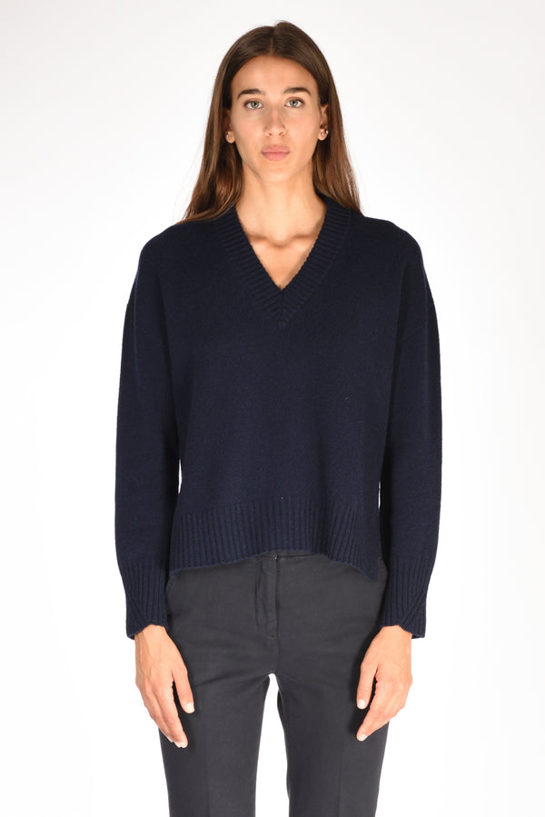 Drumohr Maglia V Blu Donna-2