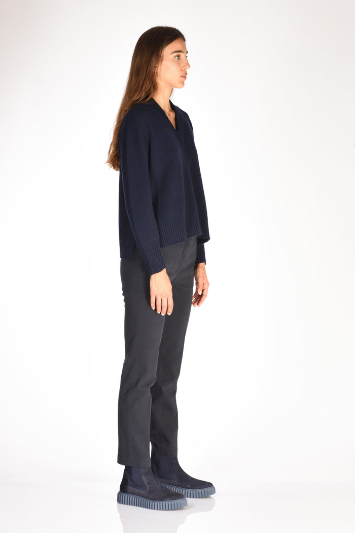 Drumohr Maglia V Blu Donna - 4