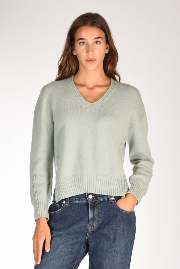 Drumohr Maglia V Azzurro Donna