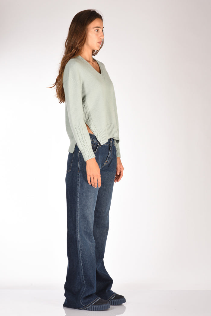 Drumohr Maglia V Azzurro Donna - 3