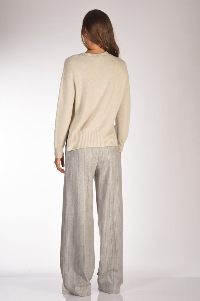 Drumohr Maglia V Beige Chiaro Donna - 5