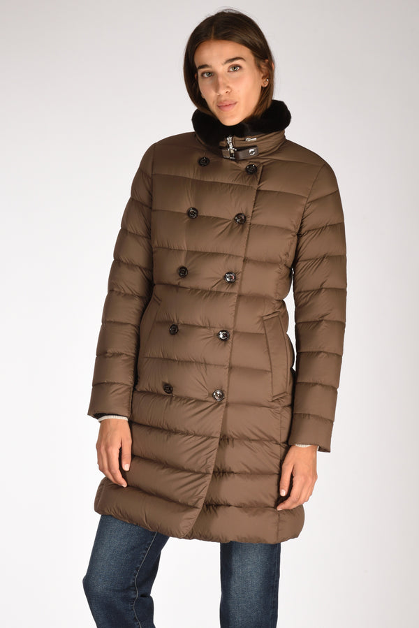 Moorer Piumino Longan Marrone Donna