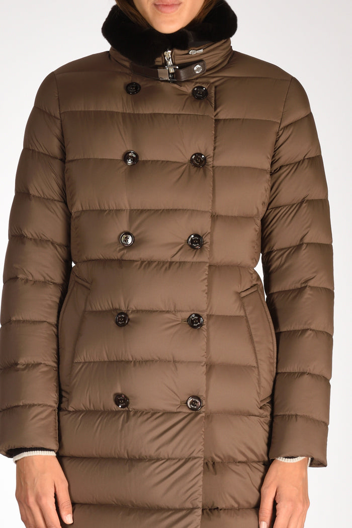 Moorer Piumino Longan Marrone Donna - 3