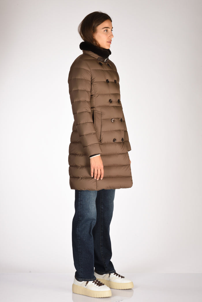 Moorer Piumino Longan Marrone Donna - 4