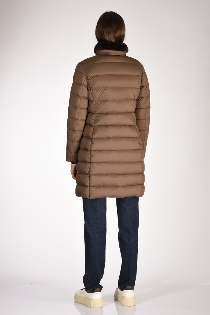 Moorer Piumino Longan Marrone Donna - 5