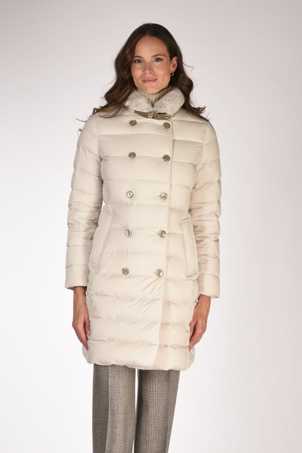 Moorer Piumino Longan Grigio Chiarissimo Donna-2