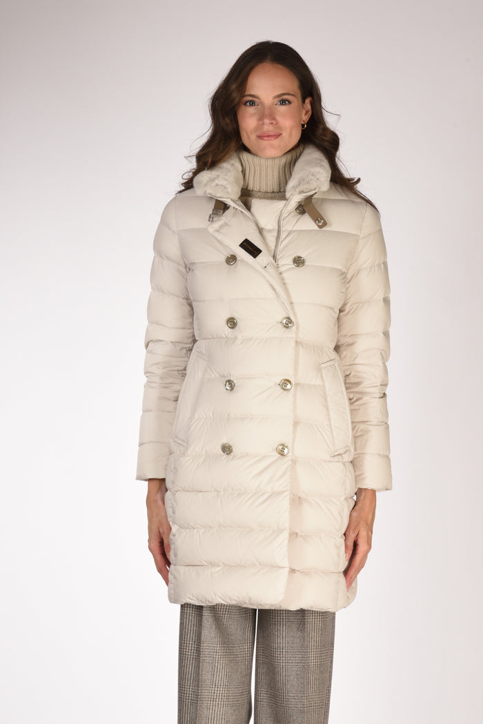 Moorer Piumino Longan Grigio Chiarissimo Donna - 3