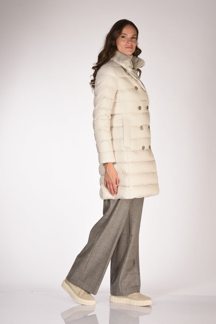 Moorer Piumino Longan Grigio Chiarissimo Donna - 5