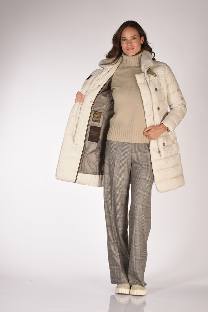Moorer Piumino Longan Grigio Chiarissimo Donna - 7