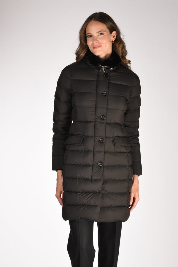 Moorer Piumino Vetiver Nero Donna