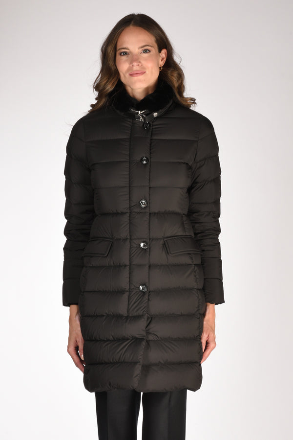 Moorer Piumino Vetiver Nero Donna-2