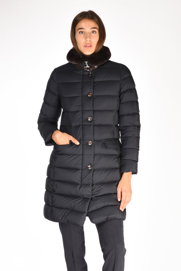 Moorer Piumino Vetiver Blu Donna