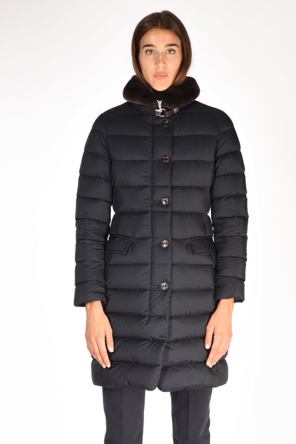 Moorer Piumino Vetiver Blu Donna-2