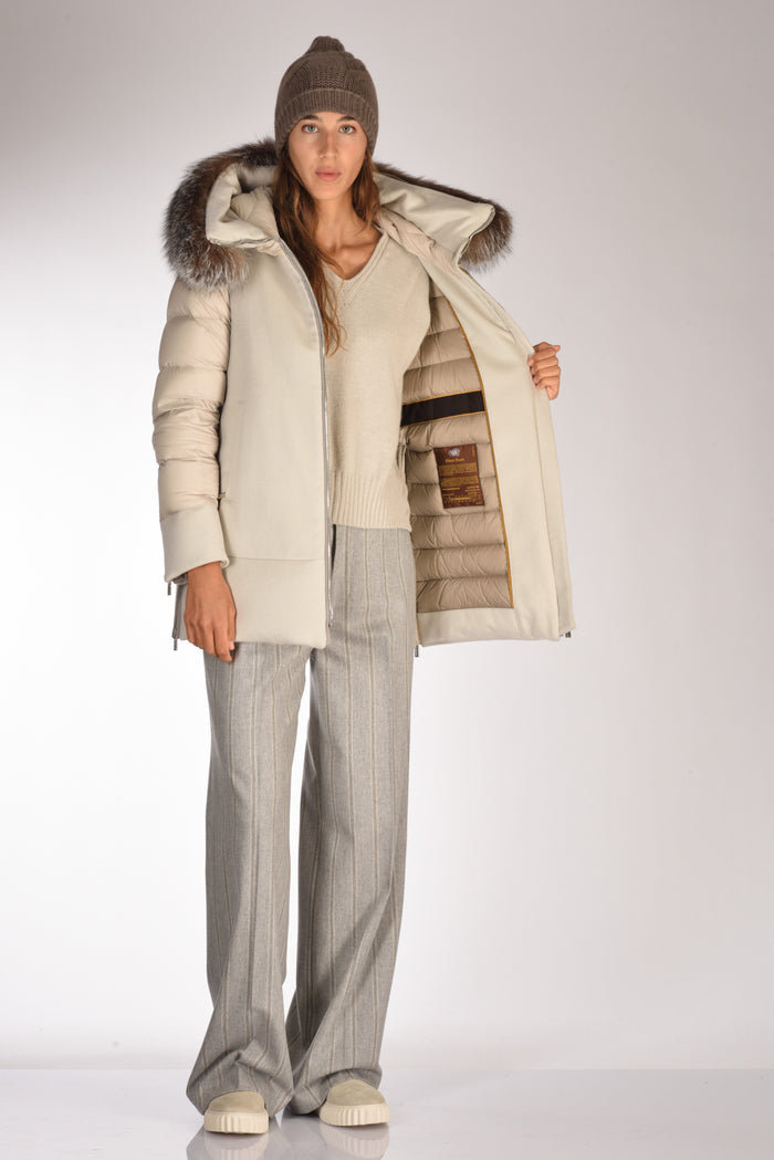 Moorer Piumino Fresia Bianco Naturale Donna - 6