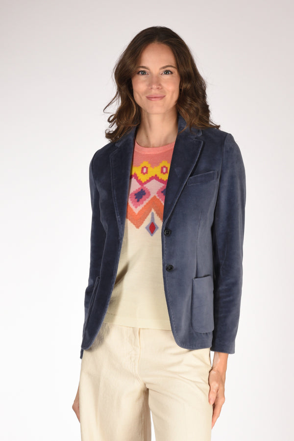 Circolo 1901 Giacca Slim Fit Blu Chiaro Donna
