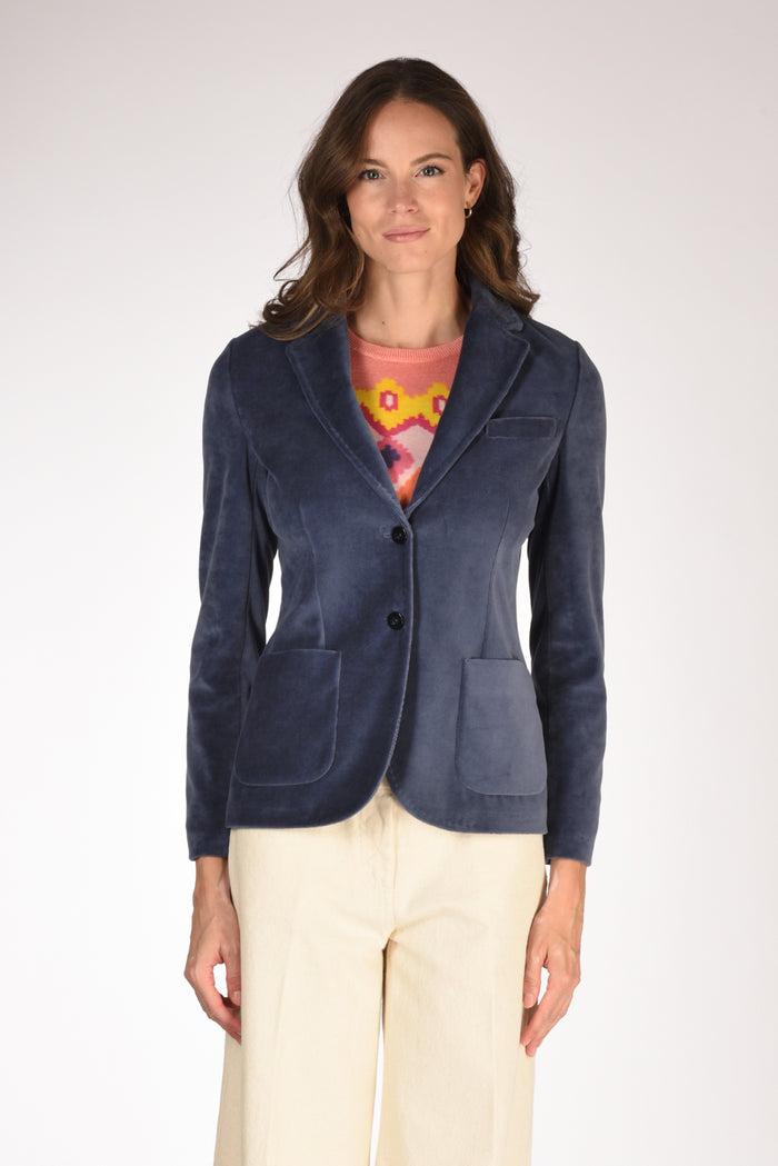 Circolo 1901 Giacca Slim Fit Blu Chiaro Donna - 3