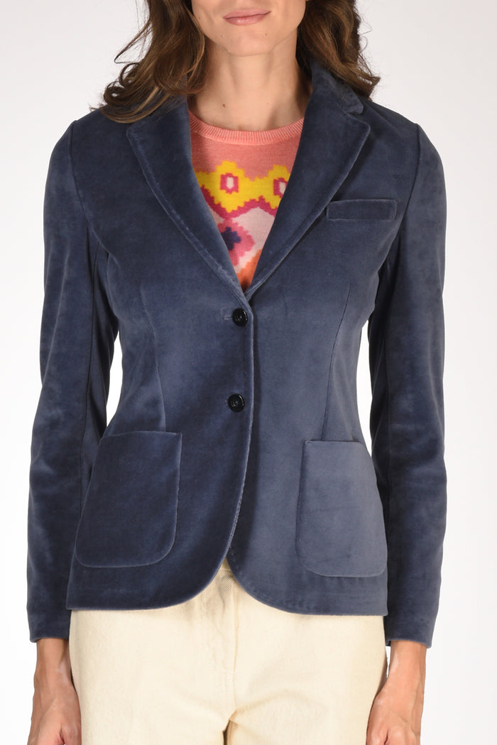 Circolo 1901 Giacca Slim Fit Blu Chiaro Donna - 4