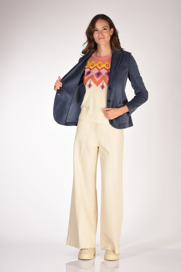 Circolo 1901 Giacca Slim Fit Blu Chiaro Donna - 7