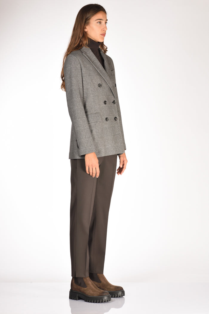 Circolo 1901 Giacca Doppiopetto Grigio Chiaro/grigio Scuro Donna - 4